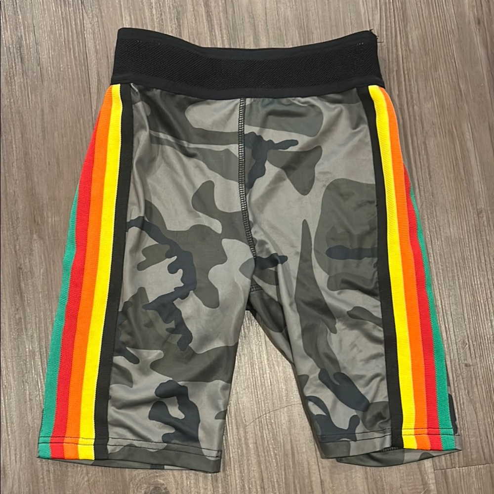 Pam & Gela Mesh Shorts in Black and Gray